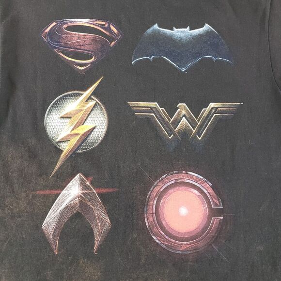 DC Comics Justice League SIZE L MENS UNISEX Black T-Shirt 2017 Film Superhero - Picture 2 of 7